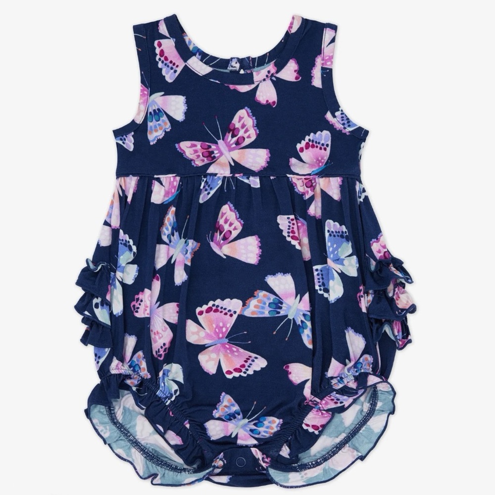 Royal Butterflies Bubble Romper by Little Sleepies